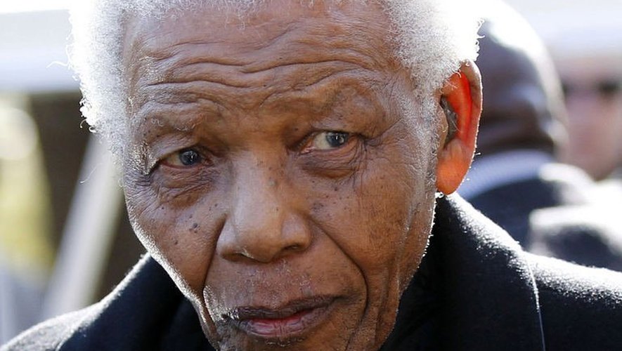 Portrait de Nelson Mandela, pris le 17 juin 2010 à Johannesburg