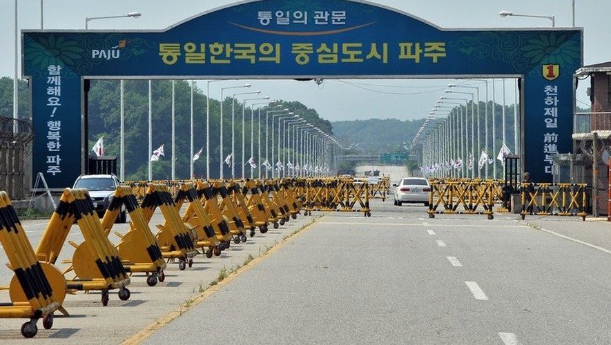 La route menant au site de Kaesong, le 6 juin 2013