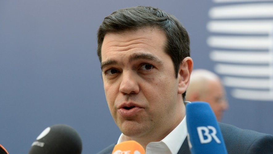 Le Premier ministre grec Alexis Tsipras à son arrivée au sommet européen de Bruxelles, le 17 mars 2016