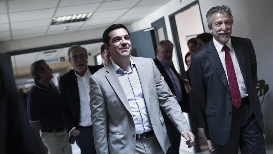 Le Premier ministre grec Alexis Tsipras au ministère de l'Education à Athènes le 2 juin 2015