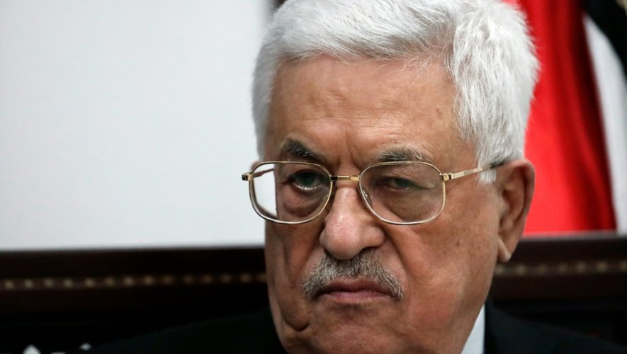 Mahmoud Abbas lors d'un entretien avec l'AFP à Ramallah, le 11 avril 2016