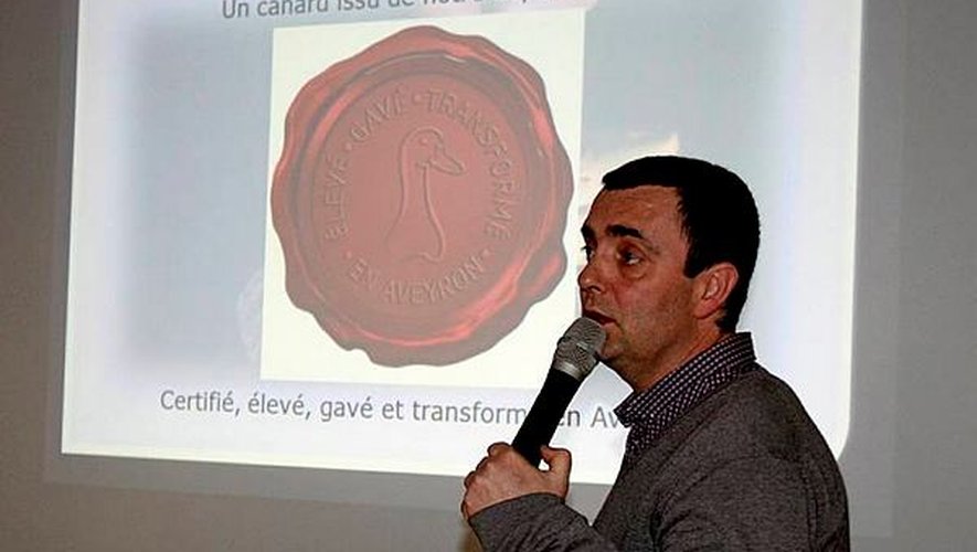 Laurent Soler a vanté les qualités de la production des palmipèdes en Aveyron.