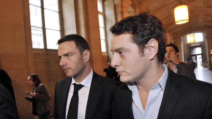 Jérôme Kerviel et son avocat David Koubbi à leur arrivée le 24 octobre 2012 au palais de justice de Paris