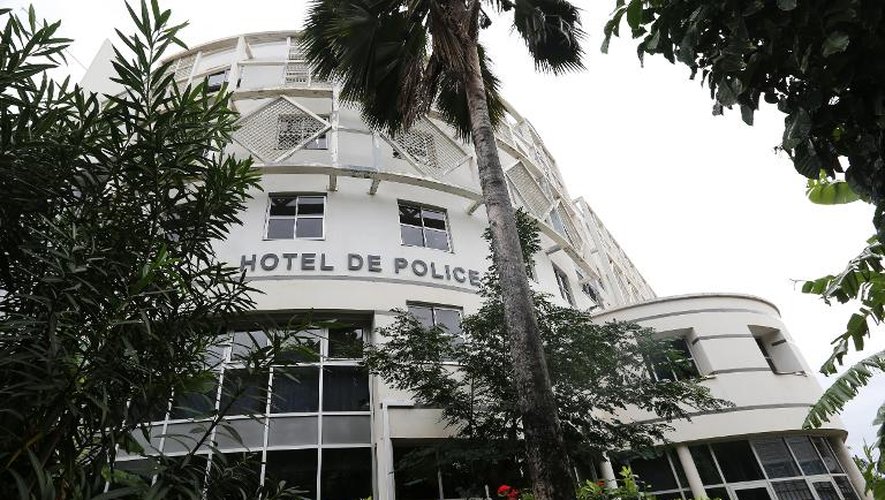 Le commissariat central de Saint-Denis à La Réunion le 2 juin 2015 après une arrestation d'une filière présumée de jihadistes