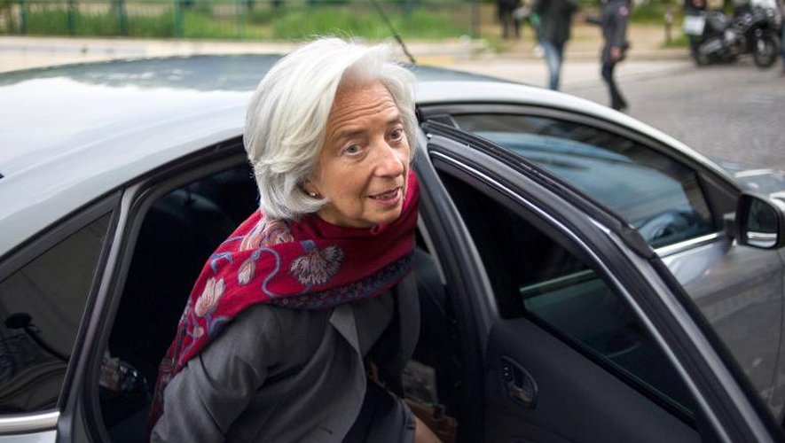 Christine Lagarde à son arrivée à la CJR le 24 mai 2013 à Paris