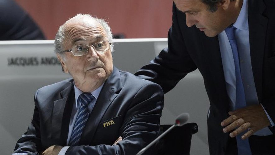 Sepp Blatter et Michel Platini à Zurich le 29 mai 2015