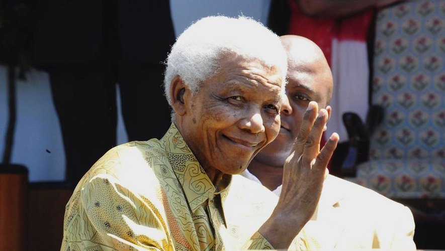 Nelson Mandela le 12 février 2010 dans sa résidence de à  Cape Town