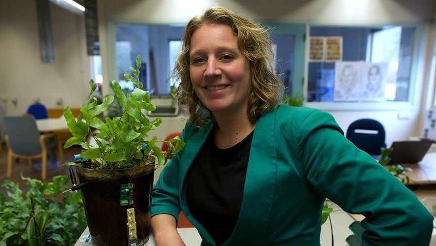 La scientifique hollandaise Marjolein Helder, co-foundatrice de Plant-e, à Wageningen le 5 février 2015