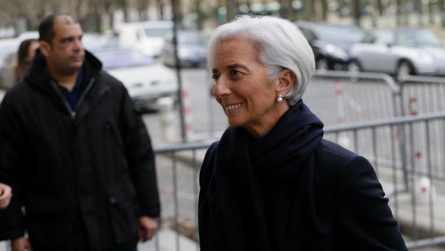 La directrice générale du FMI Christine Lagarde à son arrivée à la Cour de justice de la République le 19 mars 2014 à Paris