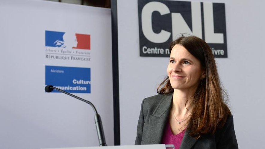 La ministre de la Culture Aurélie Filippetti au salon du Livre 2013 à Paris
