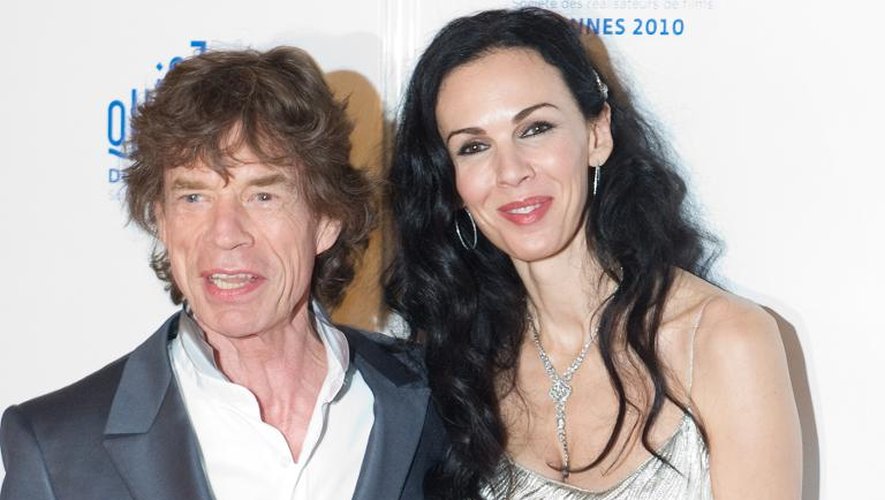 En 2010, Mick Jagger et sa compagne L'Wren Scott le 19 mai 2010 à Cannes