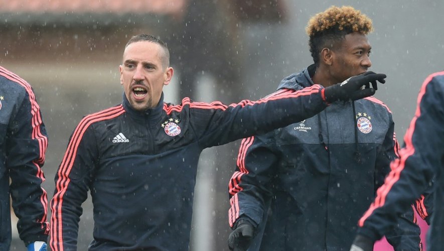 Le milieu du Bayern Munich Franck Ribéry lors d'une séance d'entraînement, le 12 avril 2016 à Munich