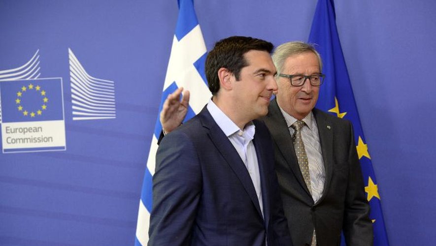 Alexis Tsipras et Jean-Claude Juncker le 3 juin 2015 à Bruxelles