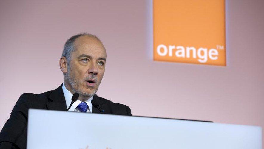 Le PDG d'Orange Stéphane Richard à Paris, le 17 février 2015