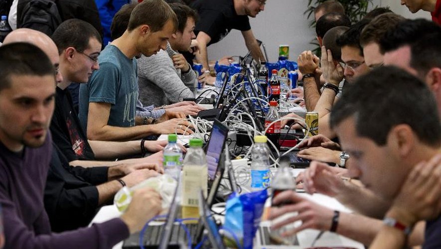 Des pirates informatiques au salon Insomni'Hack de Genève, le 21 mars 2014