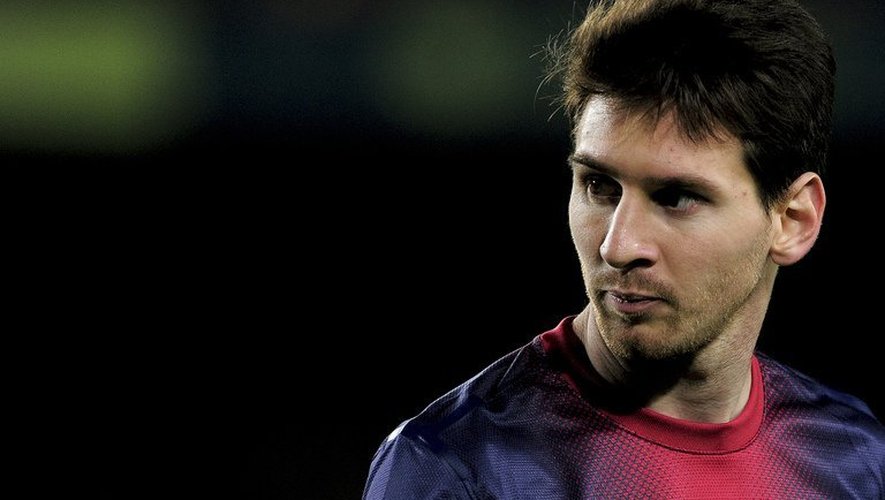 Le joueur argentin du FC Barcelone, Lionel Messi, lors d'un match contre Saragosse, le17 novembre 2012 à Barcelone