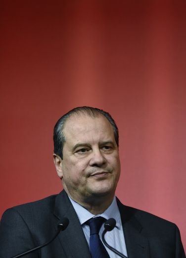 Jean-Christophe Cambadélis lors d'une conférence de presse le 7 mars 2016 à Paris