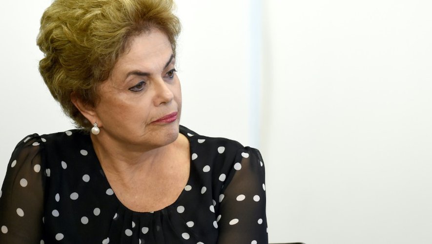 La présidente brésilienne Dilma Rousseff le 13 avril 2016 à Brasilia