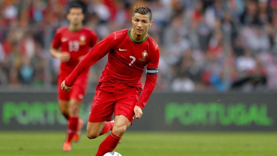 L'attaquant portugais Cristiano Ronaldo avec sa sélection lors du match amical contre la Croatie, le 10 juin 2013, à Genève