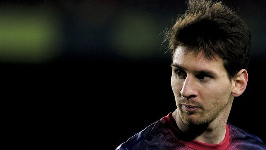 L'Argentin du FC Barcelone Lionel Messi lors du match de championnat contre Saragosse, le 17 novembre 2012, au Camp Nou