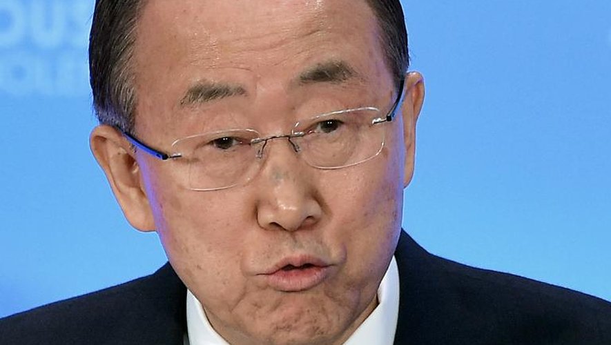 Le secrétaire général de l'ONU Ban ki-Moon à Washington le 19 février 2015