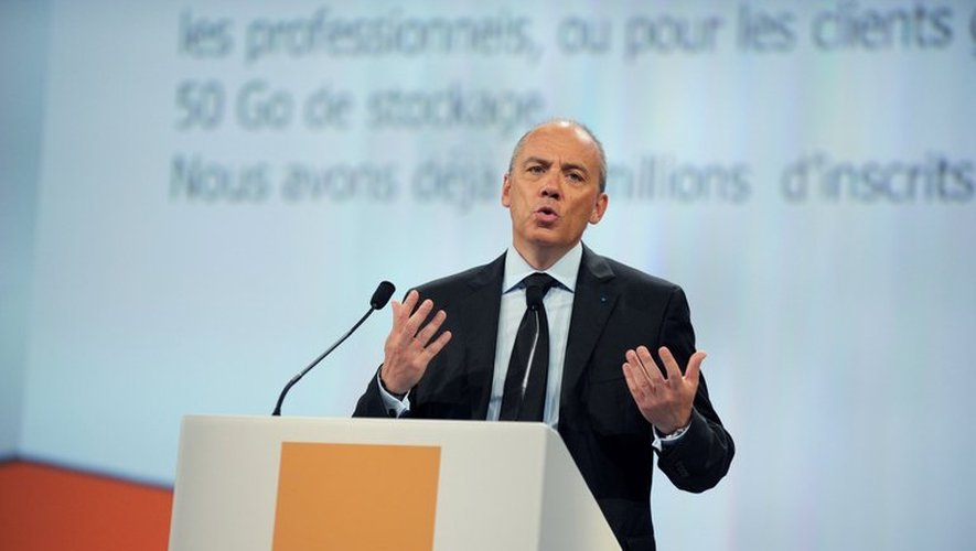 Stéphane Richard, le 28 mai 2013, lors de l'Assemblée générale du groupe Orange