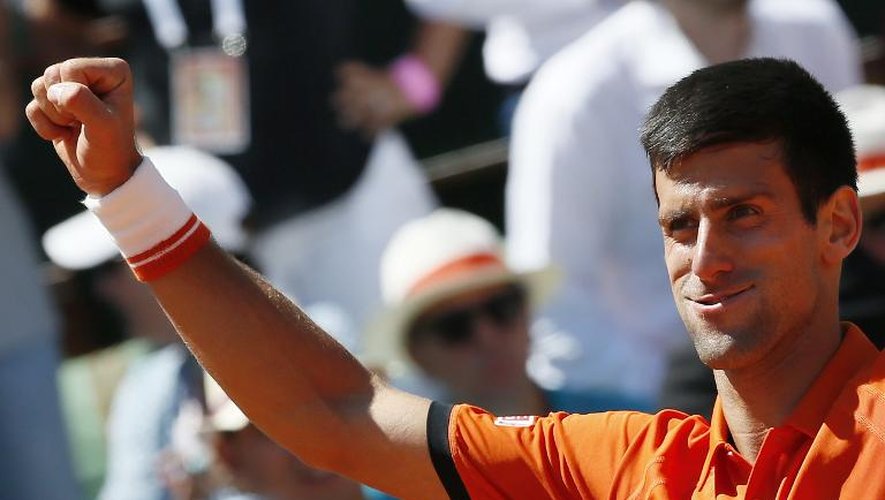 Novak Djokovic à l'issue de la demi-finale l'opposant à Andy Murray le 6 juin 2015 à Roland Garros