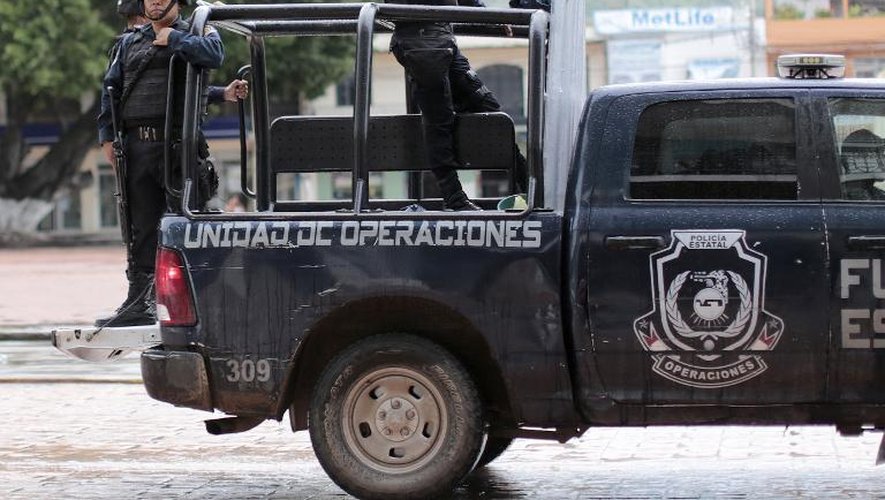 Déploiement policier le 6 juin 2015 à Chilapa dans l'état de Guerrero