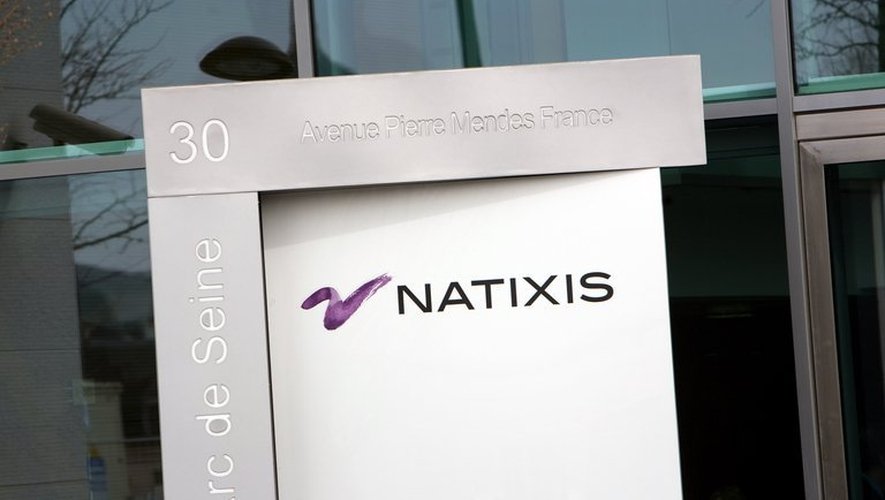 Le 24 mars 2010 à Paris, logo de Natixis, l'une des deux principales banques créancières de la Saur