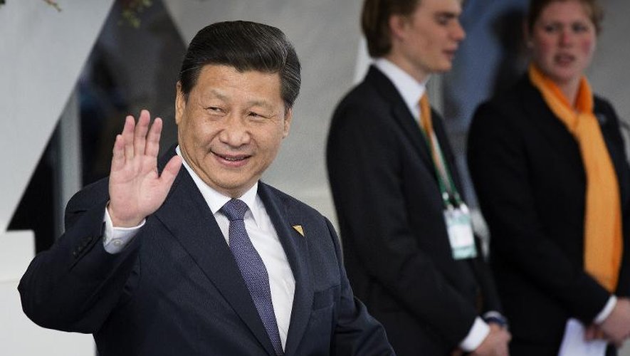 Le président chinois Xi Jinping au SOmmet sur la sécurité nucléaire de La Haye, Saux Pays-Bas le 25 mars 2014