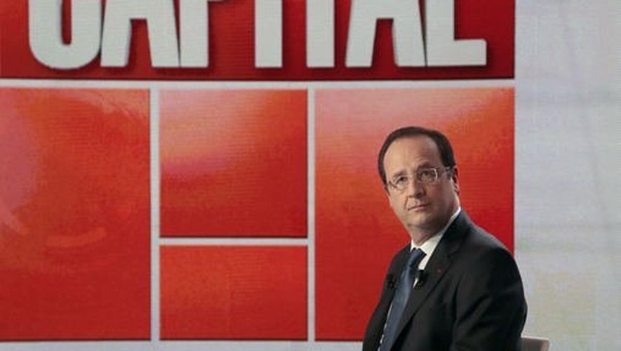 François Hollande sur le plateau de Capital, une émission de M6, le 16 juin 2013 à Neuilly-sur-Seine