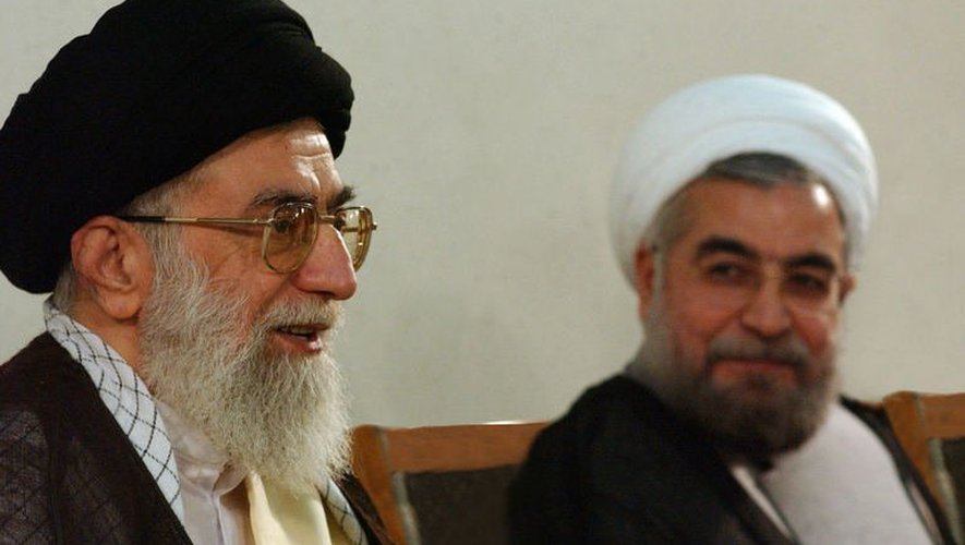 Ali Khamenei et Hassan Rohani le 16 juin 2013 à Téhéran