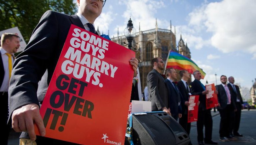 Manifestation en faveur du mariage gay à Londres, le 3 juin 2013