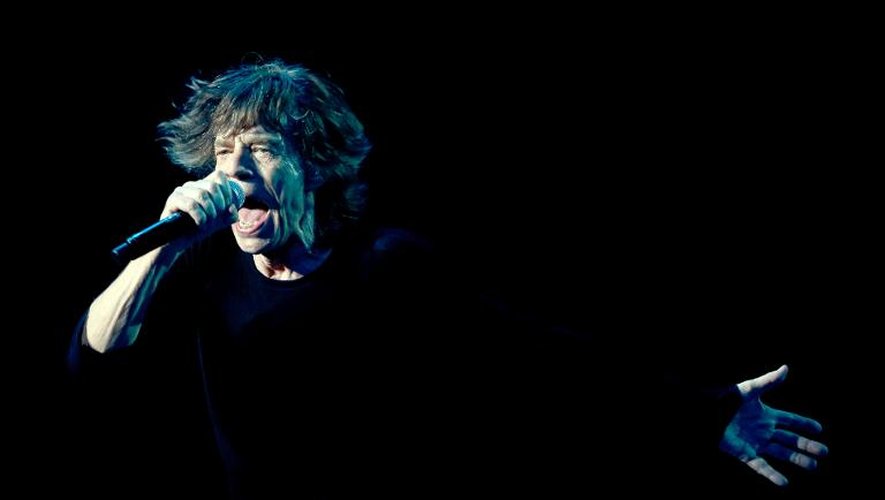 Le chanteur des Rolling Stones Mick Jagger lors d'un concert à Shanghai le 12 mars 2014