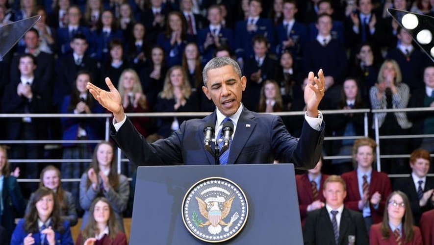 Le président américain Barak Obama, le 17 juin 2013 à Belfast (Irlande du Nord)