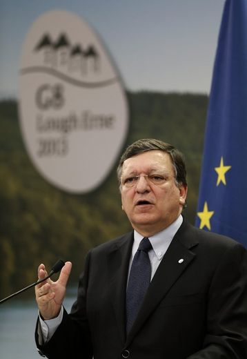Le président de la Commission européenne, José Manuel Barroso, le 17 juin 2013 à Enniskillen en Irlande du Nord