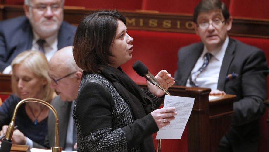 La ministre du logement Sylvia Pinel le 24 mars 2015 à l'Assemblée nationale à Paris
