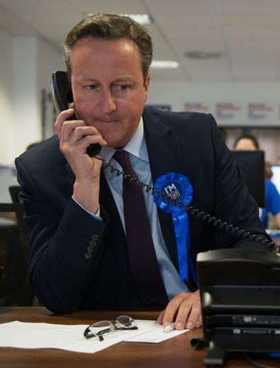 David Cameron en campagne à Londres pour le maintien du Royaume-Uni dans l'UE, le 14 avril 2016