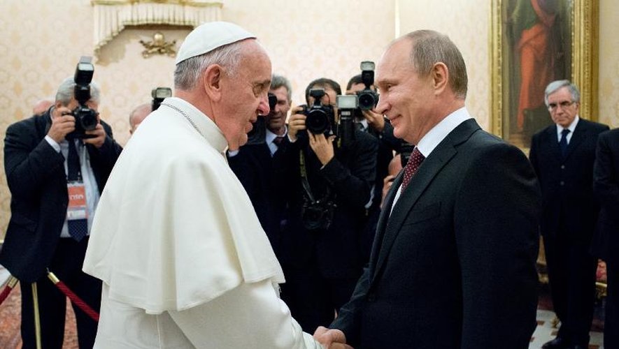 La 1ère rencontre entre le pape François et le président russe Vladimir Poutine, le 25 novembre 2013 au Vatican