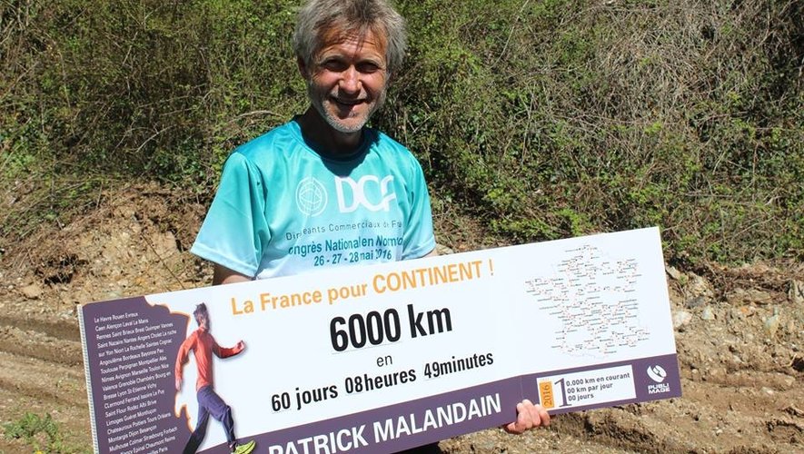 Le coureur fou aux 10 000 km, Patrick Malandain, arrive à Rodez ce lundi