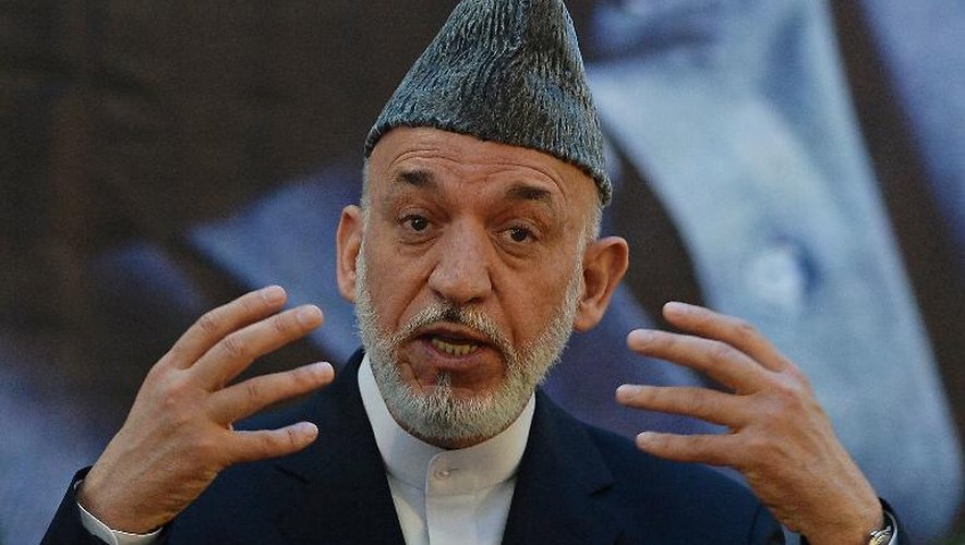 Le président afghan Hamid Karzaï près de Kaboul, le 18 juin 2013
