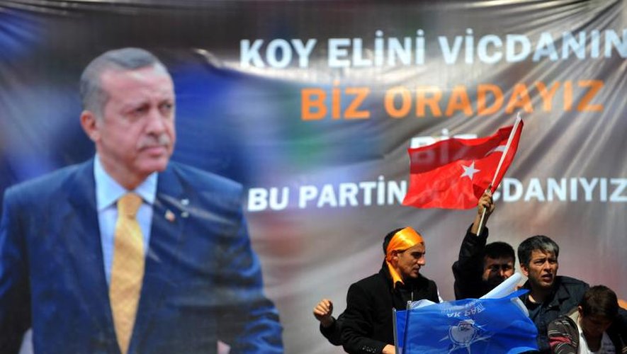 Meeting des partisans de Recep Tayyip Erdogan  le 29 mars 2014 à Istanbul