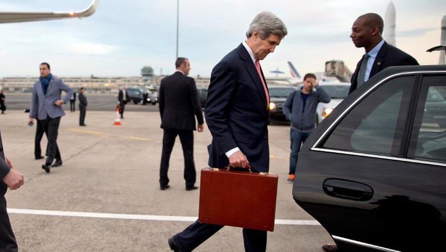 John Kerry à son arrivée le 29 mars 2014 à Paris