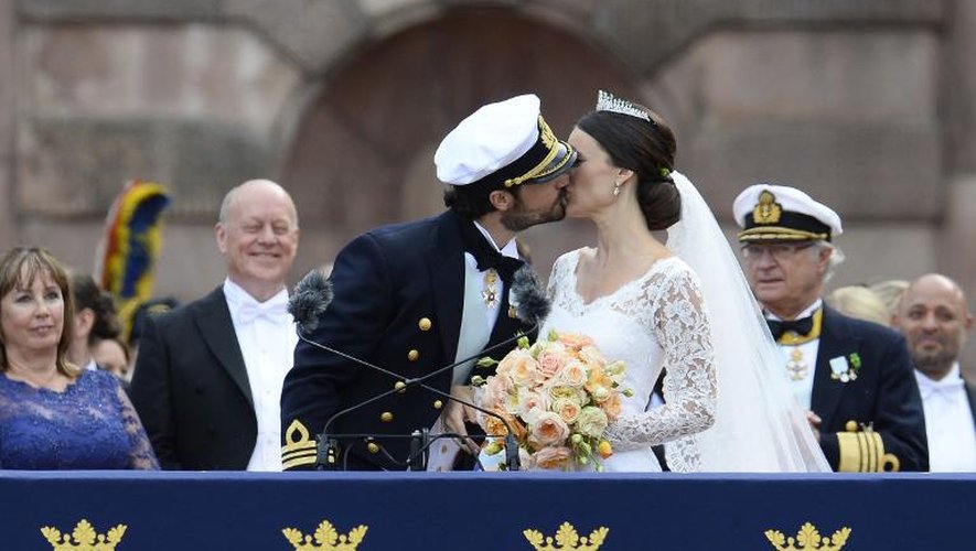Le prince Carl Philip de Suède et Sofia Hellqvist à Stockholm le 13 juin 2015