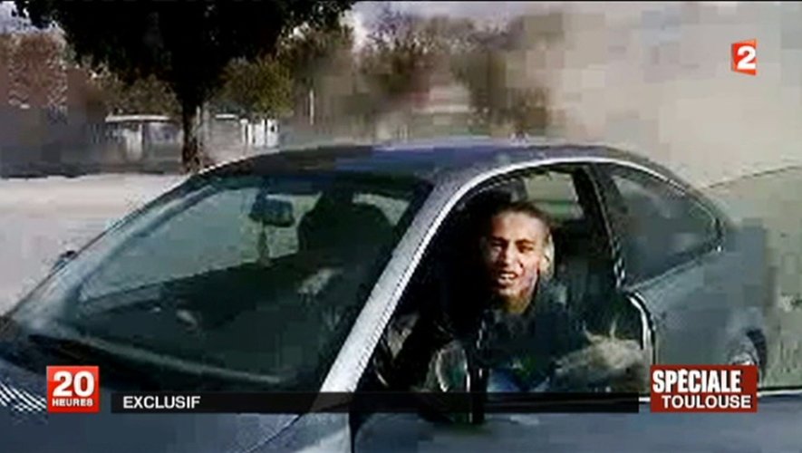 Capture d'écran d'une video de France 2 de Mohamed Merah, diffusée le 21 mars 2012