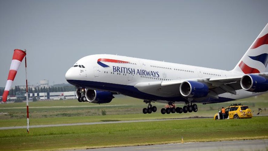 Un Airbus A380 de la compagnie British Airways, le 19 juin 2013 sur l'aéroport du Bourget