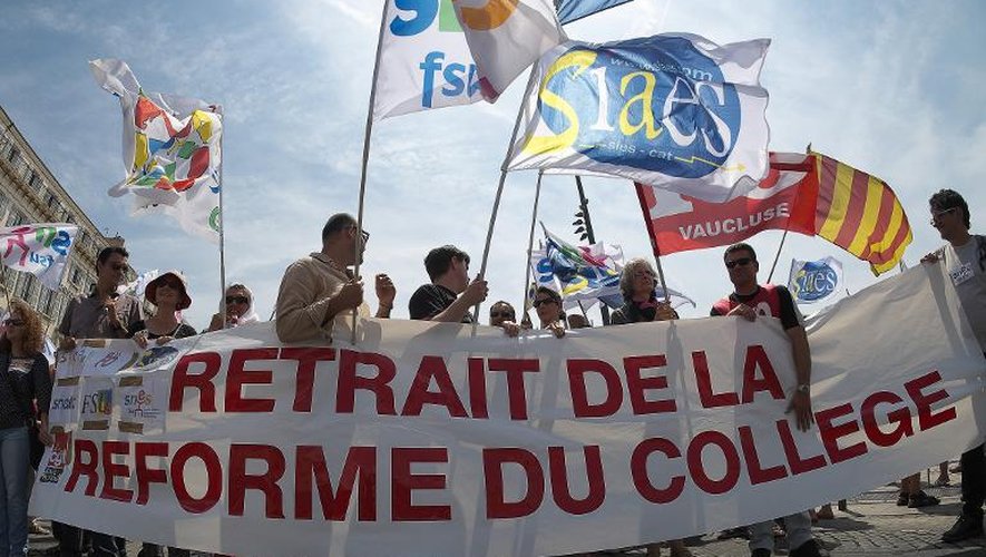Manifestation contre la réforme du collège, le 11 juin 2015 à Marseille