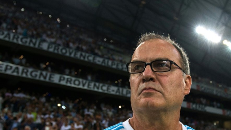 L'ex-coach de l'Olympique de Marseille, Marcelo Bielsa le 8 août 2015 à Caen