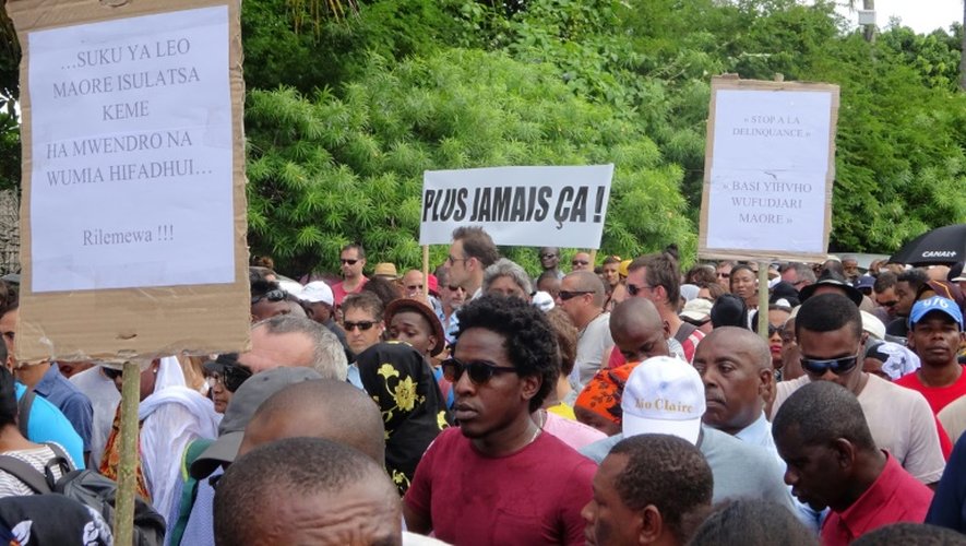 La marche contre la violence et l'insécurité à Mayotte le 19 avril 2016 à Mamoutzou