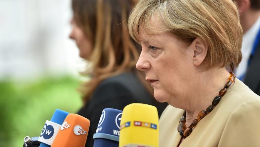 La chancelière allemande Angela Merkel le 11 juin 2015 à Bruxelles